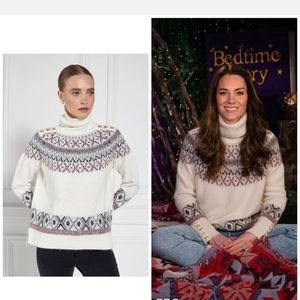 NWT Holland Cooper Fairisle Knit Sweater ASO Duchess of Cambridge Kate Middleton